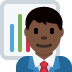 man office worker: dark skin tone on Twitter/X
