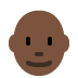 man: dark skin tone, bald on Twitter/X