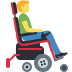 man in motorized wheelchair facing right on Twitter/X