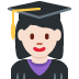 woman student: light skin tone on Twitter/X