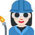 woman factory worker: light skin tone on Twitter/X