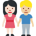 woman and man holding hands: light skin tone, medium-light skin tone on Twitter/X