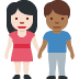 woman and man holding hands: light skin tone, medium-dark skin tone on Twitter/X