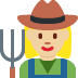 woman farmer: medium-light skin tone on Twitter/X