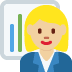 woman office worker: medium-light skin tone on Twitter/X