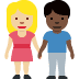 woman and man holding hands: medium-light skin tone, dark skin tone on Twitter/X
