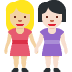 women holding hands: medium-light skin tone, light skin tone on Twitter/X