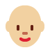 woman: medium-light skin tone, bald on Twitter/X