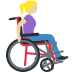 woman in manual wheelchair facing right: medium-light skin tone on Twitter/X