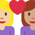 couple with heart: woman, woman, medium-light skin tone, medium skin tone on Twitter/X