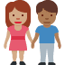 woman and man holding hands: medium skin tone, medium-dark skin tone on Twitter/X