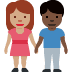 woman and man holding hands: medium skin tone, dark skin tone on Twitter/X