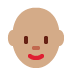 woman: medium skin tone, bald on Twitter/X