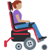 woman in motorized wheelchair facing right: medium skin tone on Twitter/X