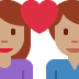 couple with heart: woman, man, medium skin tone on Twitter/X