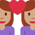 couple with heart: woman, woman, medium skin tone on Twitter/X