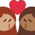kiss: woman, woman, medium skin tone, medium-dark skin tone on Twitter/X