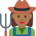 woman farmer: medium-dark skin tone on Twitter/X