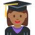 woman student: medium-dark skin tone on Twitter/X