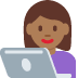 woman technologist: medium-dark skin tone on Twitter/X