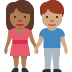 woman and man holding hands: medium-dark skin tone, medium skin tone on Twitter/X
