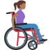 woman in manual wheelchair facing right: medium-dark skin tone on Twitter/X
