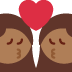 kiss: woman, woman, medium-dark skin tone on Twitter/X