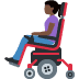 woman in motorized wheelchair: dark skin tone on Twitter/X