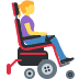 woman in motorized wheelchair facing right on Twitter/X