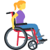 woman in manual wheelchair facing right on Twitter/X