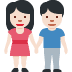 woman and man holding hands: light skin tone on Twitter/X