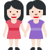 women holding hands: light skin tone on Twitter/X