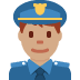man police officer: medium skin tone on Twitter/X