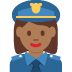 woman police officer: medium-dark skin tone on Twitter/X