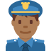 man police officer: medium-dark skin tone on Twitter/X
