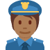 police officer: medium-dark skin tone on Twitter/X