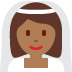 woman with veil: medium-dark skin tone on Twitter/X