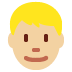 man: medium-light skin tone, blond hair on Twitter/X