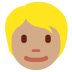 person: medium skin tone, blond hair on Twitter/X