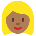 woman: medium-dark skin tone, blond hair on Twitter/X
