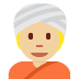 person wearing turban: medium-light skin tone on Twitter/X