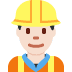 man construction worker: light skin tone on Twitter/X