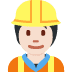construction worker: light skin tone on Twitter/X