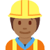 construction worker: medium-dark skin tone on Twitter/X
