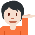 person tipping hand: light skin tone on Twitter/X