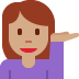 woman tipping hand: medium skin tone on Twitter/X