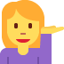 woman tipping hand on Twitter/X