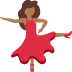 woman dancing: medium-dark skin tone on Twitter/X