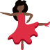 woman dancing: dark skin tone on Twitter/X