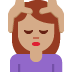 woman getting massage: medium skin tone on Twitter/X